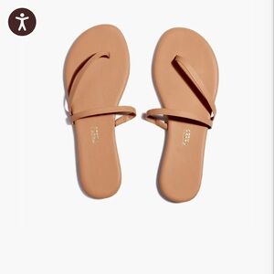 TKEES Brown Leather Sarit Sandals